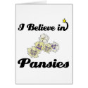 i believe in pansies