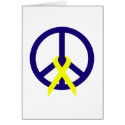Navy Blue Peace & Ribbon