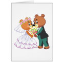 cute bride and groom teddy bears design wedding