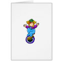Unicycle riding Clown