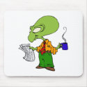 Alien Business Man with Coffee