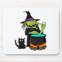Goofy Witch Cauldron & Black Cat