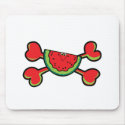 watermelon Skull red Crossbones