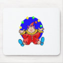 Sitting juggler clown kiddie