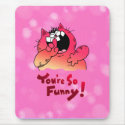 funny cartoon cat pink