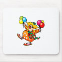 Silly fat clown with balloons