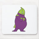 silly superhero eggplant cartoon character