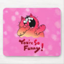 funny cartoon cat pink