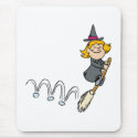 Witch bouncing with broom