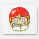 Red football logo helmet