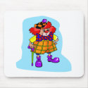 Goofy clown with cane & golf hat