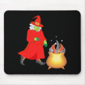 Red witch with cauldron