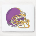 Purple Gold Football Helmet