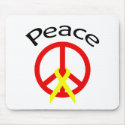 Red Peace Word & Ribbon