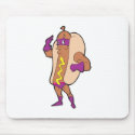 funny super hero hot dog character