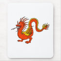 Orange asian dragon