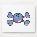 bowling ball Skull purple Crossbones