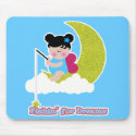 fish for dreams cute lil baby fairy on moon cloud