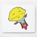 funny super hero lemon character