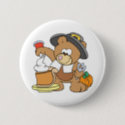 cute thanksgiving pilgrim bear eating pumpkin pie