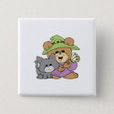 halloween witch and black cat teddy bear design