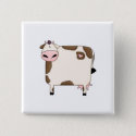 silly fat brown and white cow cartoon