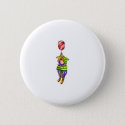 Clown flying from balloon
