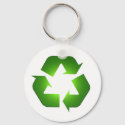 Green recycling icon in 3D