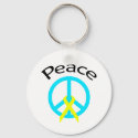 Teal Peace Word & Ribbon