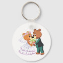 cute bride and groom teddy bears design wedding