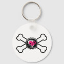 emo heart bottlecap crossbones design