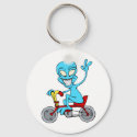 alien on tiny bicycle