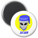 Skier head alien