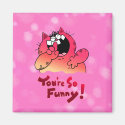 funny cartoon cat pink