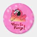 funny cartoon cat pink