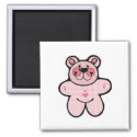 cute pink checkered  bear