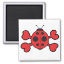 ladybug Skull red Crossbones