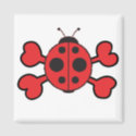 ladybug Skull red Crossbones