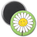 Happy Smiling Whimsical Daisy Magnets