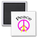 Fuchsia Peace Word & Ribbon