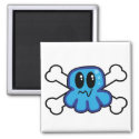 cute blue octopus and crossbones