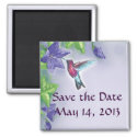 elegant hummingbird  purple flowers wedding