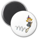 Witch bouncing with broom