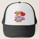 girl  teddy bear in love lots of hearts design