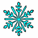 Christmas Ornament Snowflake 1 Cyan