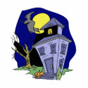 Witch Flying over house