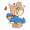 love sick boy teddy bear design