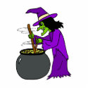 Witch brewing potion