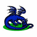 Blue Dragon Biting Tail
