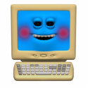 silly blushing smiling computer
